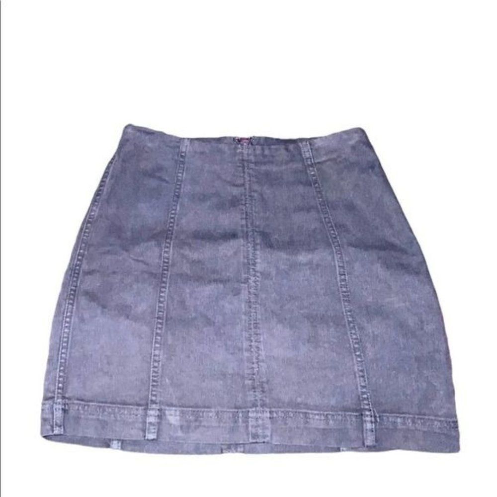 Free People black denim skirt size 6